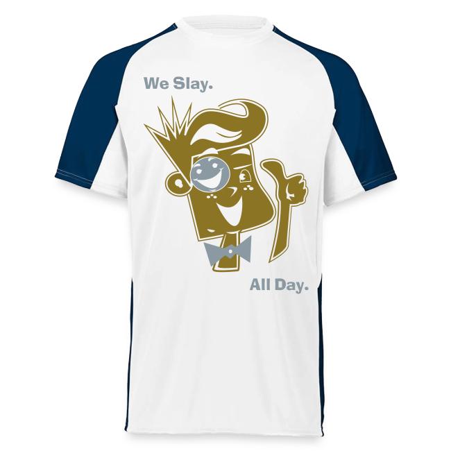 We Slay All Day Shiny Shirt Metallic Silver & Gold