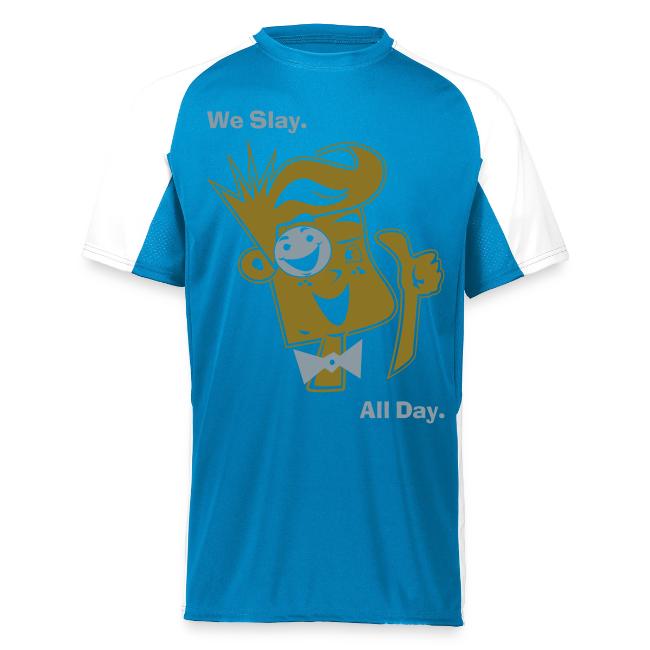 We Slay All Day Shiny Shirt Metallic Silver & Gold