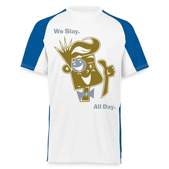 We Slay All Day Shiny Shirt Metallic Silver & Gold