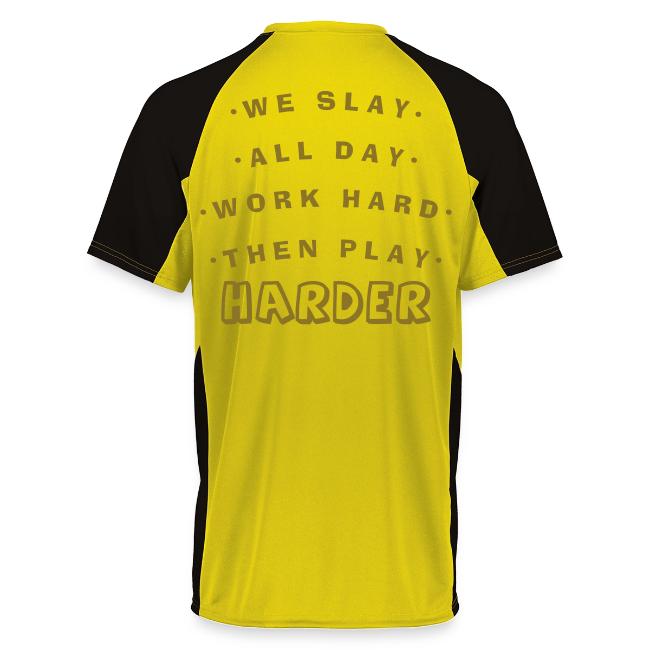 We Slay All Day Shiny Shirt Metallic Silver & Gold
