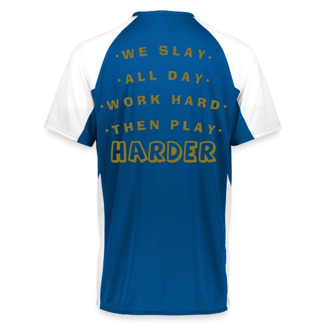 We Slay All Day Shiny Shirt Metallic Silver & Gold