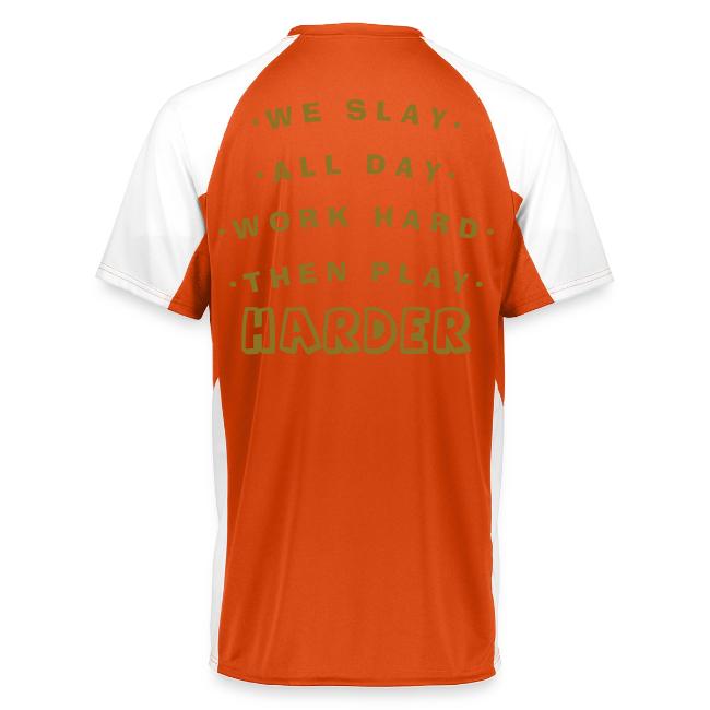 We Slay All Day Shiny Shirt Metallic Silver & Gold