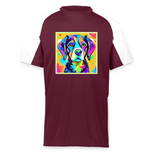 Rainbow Dog Portrait Design - Augusta Sportswear Adult Cutter Jersey