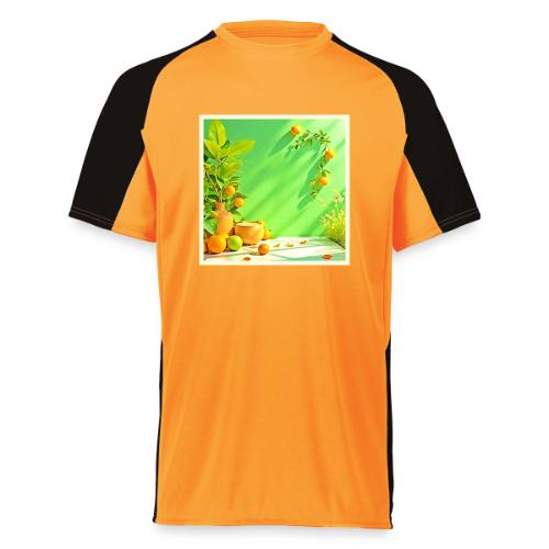 Vibrant Orange Green Still Life Design - Augusta Sportswear Adult Cutter Jersey