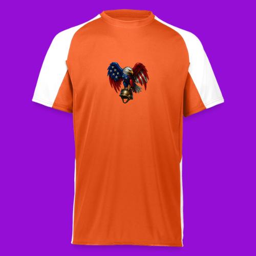 American Flag Bald Eagle - Helmet - Augusta Sportswear Adult Cutter Jersey