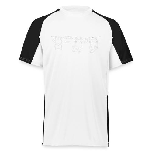 Minimalist Hanging Cats Line Art - Cute Kittens - Augusta Sportswear Adult Cutter Jersey