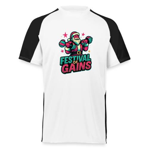 Festival of Gains Funny Gym Santa Christmas - Augusta Sportswear Adult Cutter Jersey