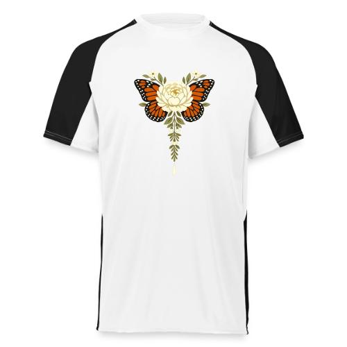 Monarch Butterfly Floral Botanical Art - Augusta Sportswear Adult Cutter Jersey