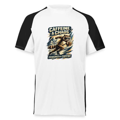Funny Caffeine Chaos Raccoon Coffee Lover Morning - Augusta Sportswear Adult Cutter Jersey