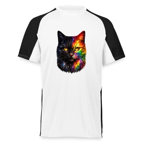Cosmic Galaxy Rainbow Cat - Augusta Sportswear Adult Cutter Jersey