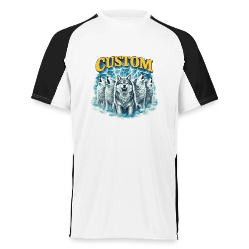 Custom Wolf Pack Howling Moon Vintage Wilderness - Augusta Sportswear Adult Cutter Jersey