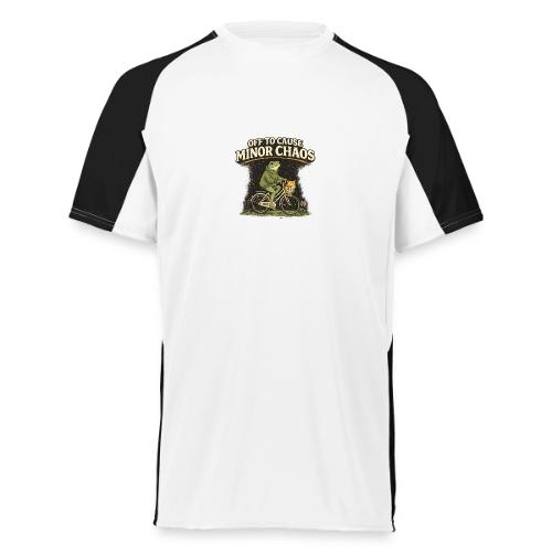 Minor Chaos Vintage Frog and Cat on Bicycle - Augusta Sportswear Adult Cutter Jersey