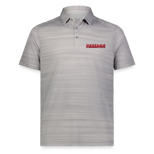 Freedom Bold 3D Word Art Design - Augusta Sportswear Men's Pursuit Polo