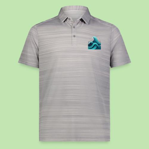 Dynamic Ocean Wave Illustration - Augusta Sportswear Men's Pursuit Polo