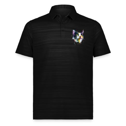 Cat: Painted Purr Expression - Augusta Sportswear Men's Pursuit Polo