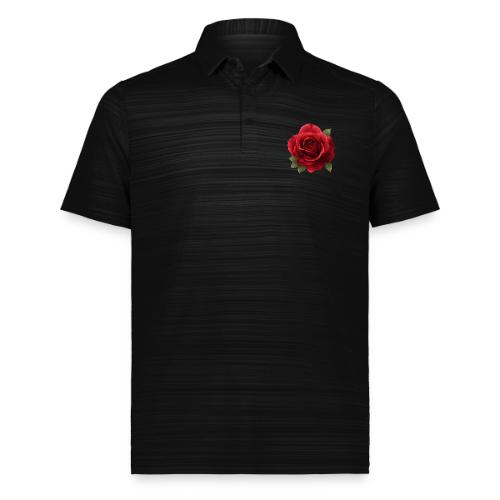 Rose: Crimson Bloom Elegance - Augusta Sportswear Men's Pursuit Polo