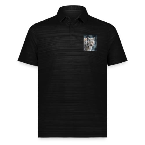 Lynx Portrait Piercing Eyes Design - Augusta Sportswear Men's Pursuit Polo