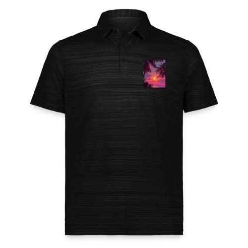 Tropical Sunset Palm Silhouette Design - Augusta Sportswear Men's Pursuit Polo