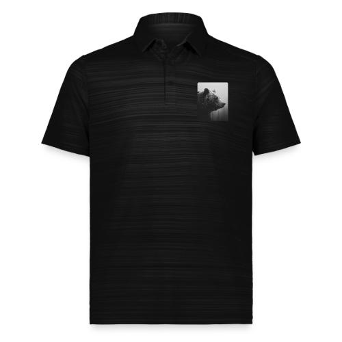 Grizzly Bear Black White Portrait Design - Augusta Sportswear Men's Pursuit Polo