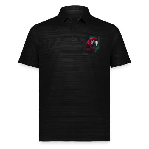 Red Green Macaw Bird Portrait Design - Augusta Sportswear Men's Pursuit Polo