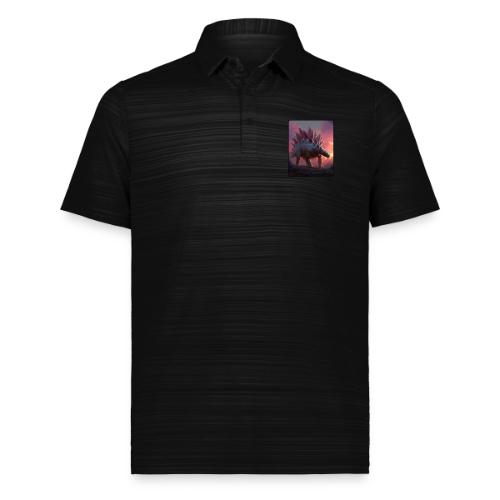 Stegosaurus Sunset Forest Design - Augusta Sportswear Men's Pursuit Polo