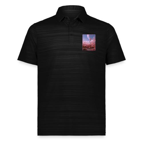 Cosmic Moon & Cosmos Flowers Art - Augusta Sportswear Men's Pursuit Polo