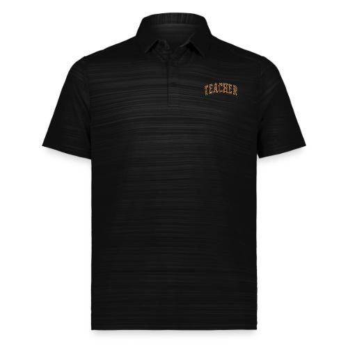 Leopard Print Teacher Typography - Augusta Sportswear Men's Pursuit Polo
