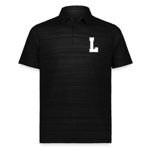 White Letter L – Varsity Alphabet Monogram - Augusta Sportswear Men's Pursuit Polo