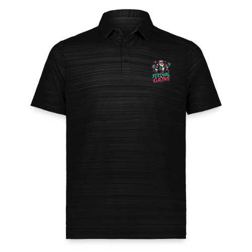 Festival of Gains Funny Gym Santa Christmas - Augusta Sportswear Men's Pursuit Polo