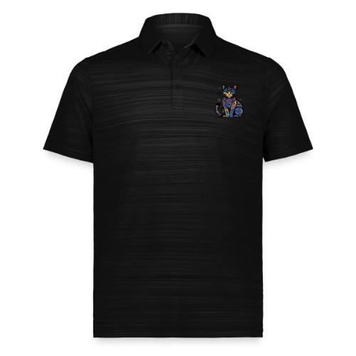 Vibrant Geometric Cat Mandala - Augusta Sportswear Men's Pursuit Polo