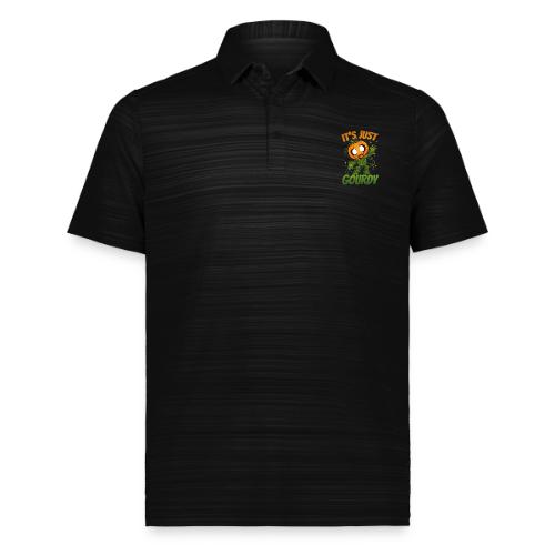 Cute Pumpkin Monster “It’s Just Gourdy” Funny - Augusta Sportswear Men's Pursuit Polo