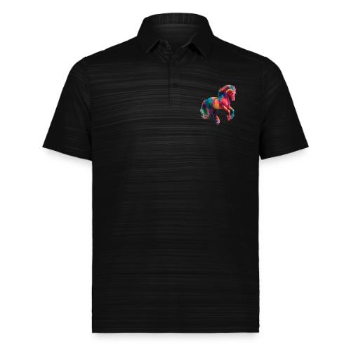 Colorful Paint Splatter Horse Art - Augusta Sportswear Men's Pursuit Polo