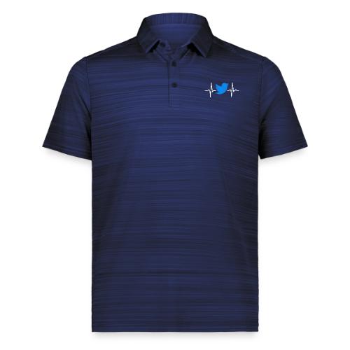 Social Media Heartbeat Blue Bird Graphic - Augusta Sportswear Men's Pursuit Polo