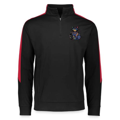Vibrant Geometric Cat Mandala - Augusta Sportswear Adult Medalist 2.0 Pullover