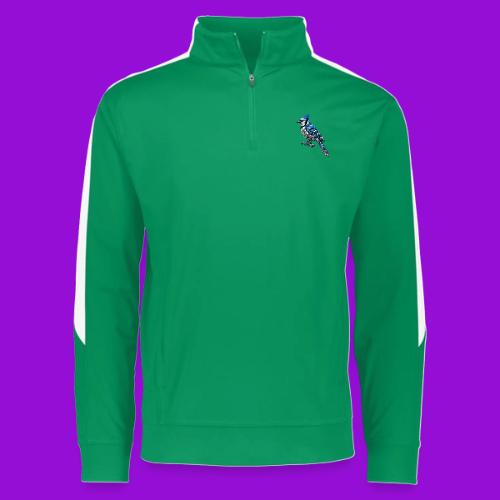 Silver Blue Jay on Perch - Augusta Sportswear Adult Medalist 2.0 Pullover