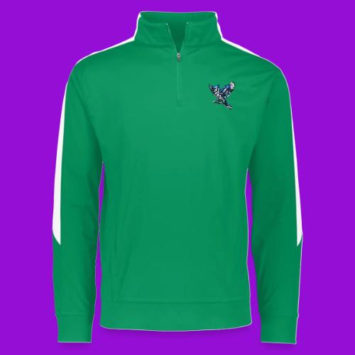 Silver Blue Jay Open Wing Perch - Augusta Sportswear Adult Medalist 2.0 Pullover