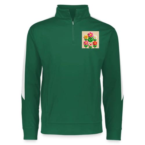 3D Flowers and Butterflies in Amber, Floral Design - Augusta Sportswear Adult Medalist 2.0 Pullover