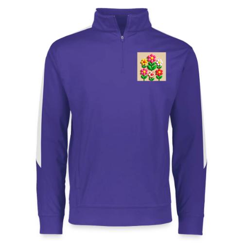 3D Flowers and Butterflies in Amber, Floral Design - Augusta Sportswear Adult Medalist 2.0 Pullover