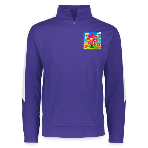 Pink Floral Peace | Sky & Nature Design - Augusta Sportswear Adult Medalist 2.0 Pullover