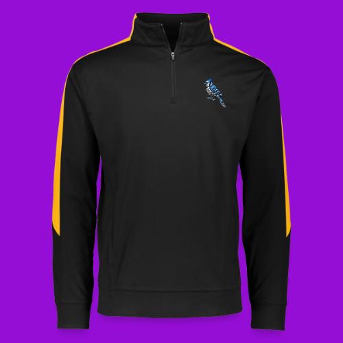 Silver Blue Jay on Perch + Flight Stages 2-print - Augusta Sportswear Adult Medalist 2.0 Pullover