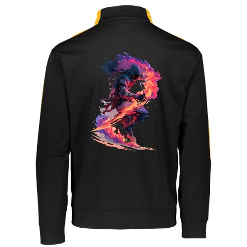 Flaming Ninja Warrior Fantasy Design - Augusta Sportswear Adult Medalist 2.0 Pullover