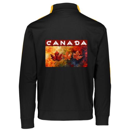 Painted Canada Leaves - Augusta Sportswear Adult Medalist 2.0 Pullover