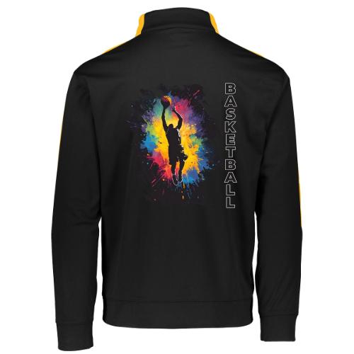 High Energy Basketball Paint Splatter Art - Augusta Sportswear Adult Medalist 2.0 Pullover