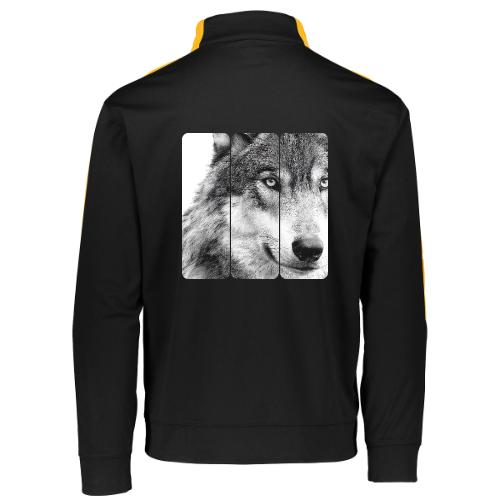 Wolf Face Triptych: Silent Alpha - Augusta Sportswear Adult Medalist 2.0 Pullover