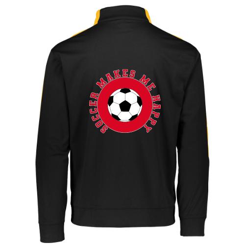 Soccer Makes Me Happy – Football Joy Graphic - Augusta Sportswear Adult Medalist 2.0 Pullover