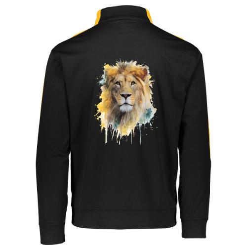 Watercolor Lion Portrait - Augusta Sportswear Adult Medalist 2.0 Pullover