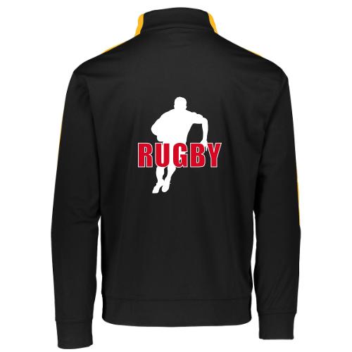 Bold Rugby Action Silhouette - Augusta Sportswear Adult Medalist 2.0 Pullover