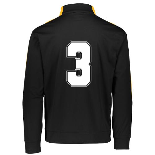 White Number 3 – Varsity Font - Augusta Sportswear Adult Medalist 2.0 Pullover