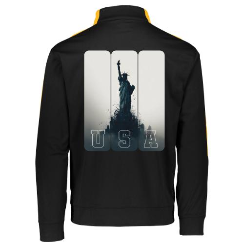 USA: Liberty Rising Over Manhattan - Augusta Sportswear Adult Medalist 2.0 Pullover