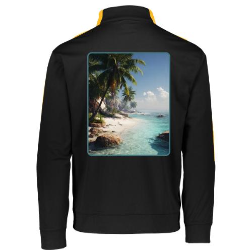 Tropical Beach Paradise Palm Design - Augusta Sportswear Adult Medalist 2.0 Pullover